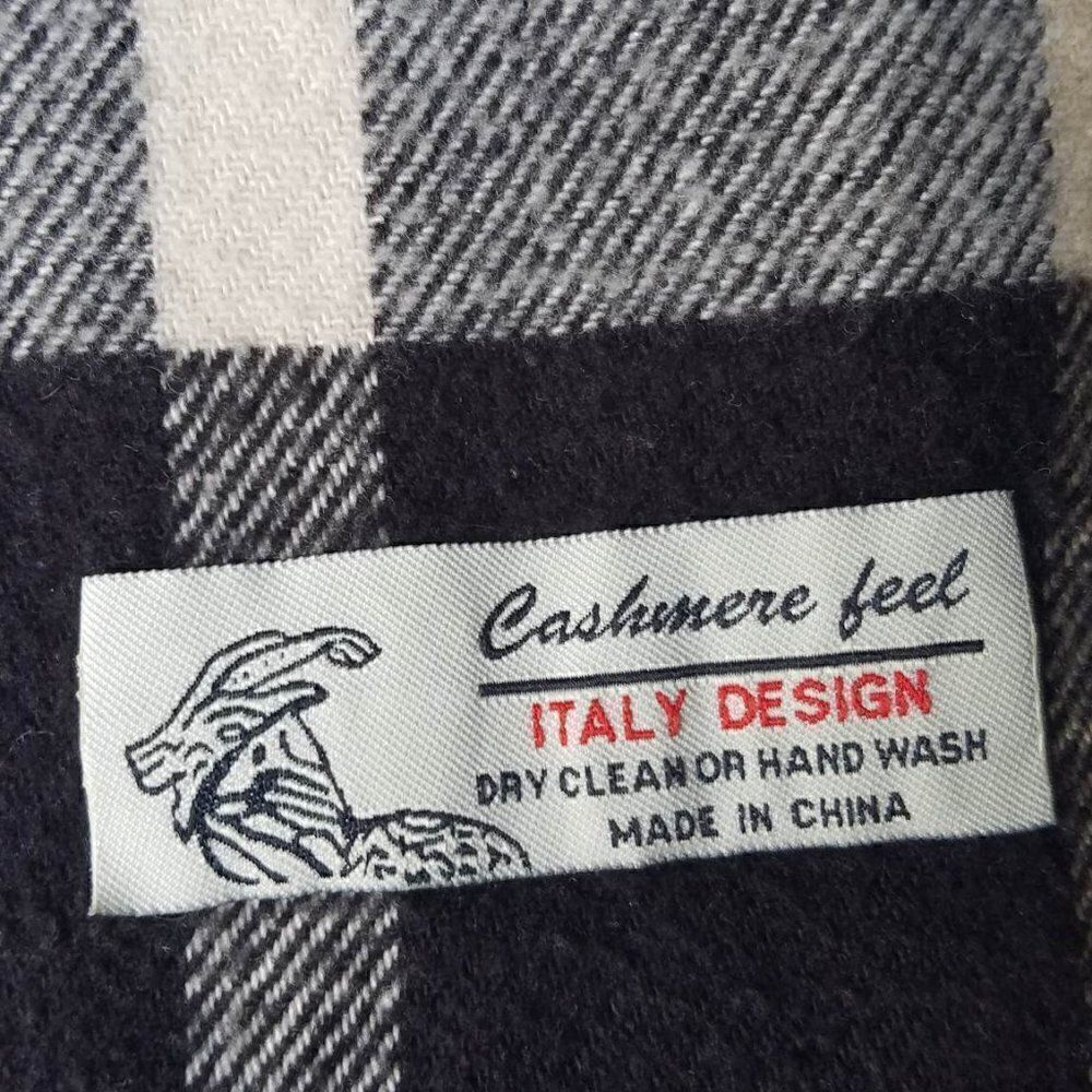 Cashmere feel Italian Design Brown Blue Tan Scarf